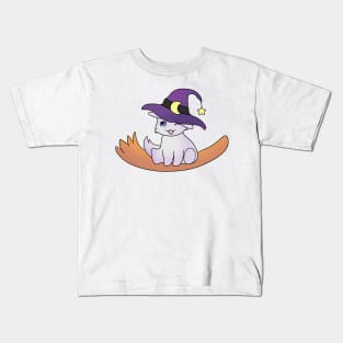 Cute Cat Witch Kids T-Shirt